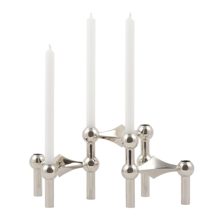 STOFF Nagel lysestake, krom STOFF