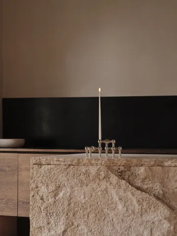 STOFF Nagel lysestake + lys 12-pakning - undefined - STOFF