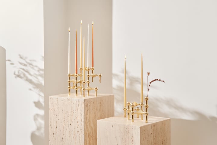 STOFF Nagel lysestake, messing STOFF