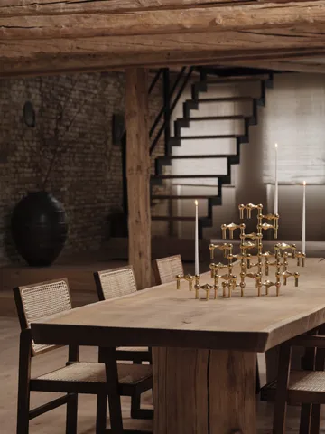 STOFF Nagel lysestake - messing - STOFF