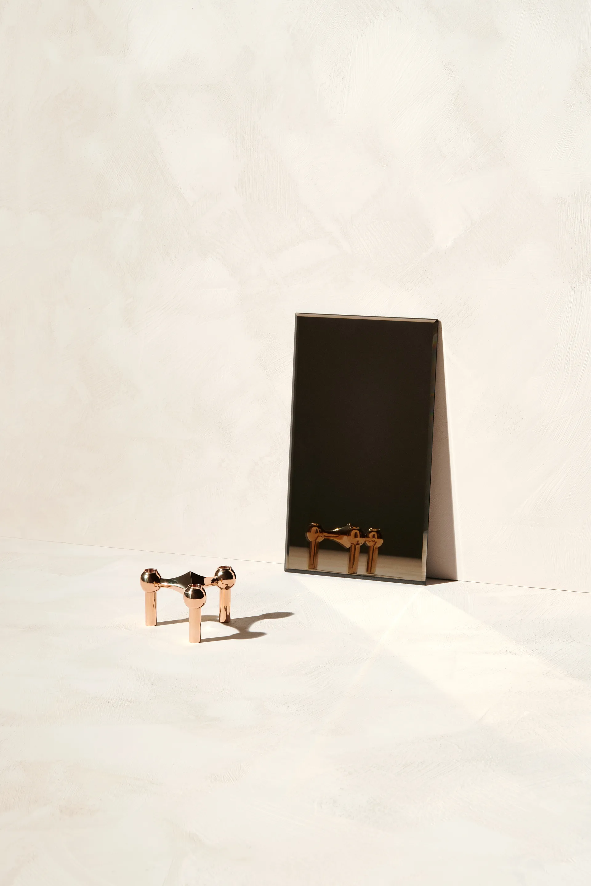 STOFF Nagel lysestake, Roségull STOFF