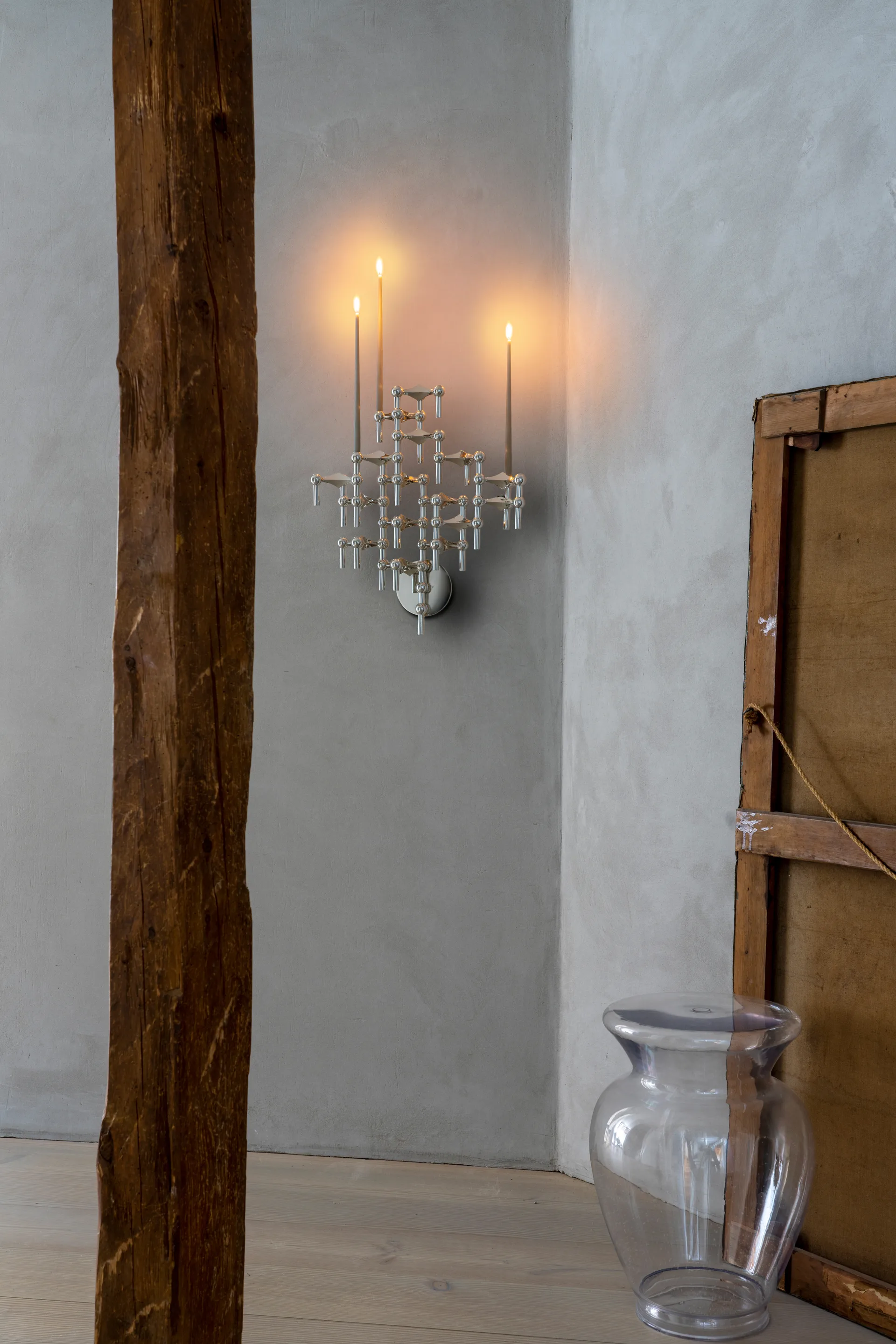 STOFF Nagel vegglysestake, Chrome STOFF