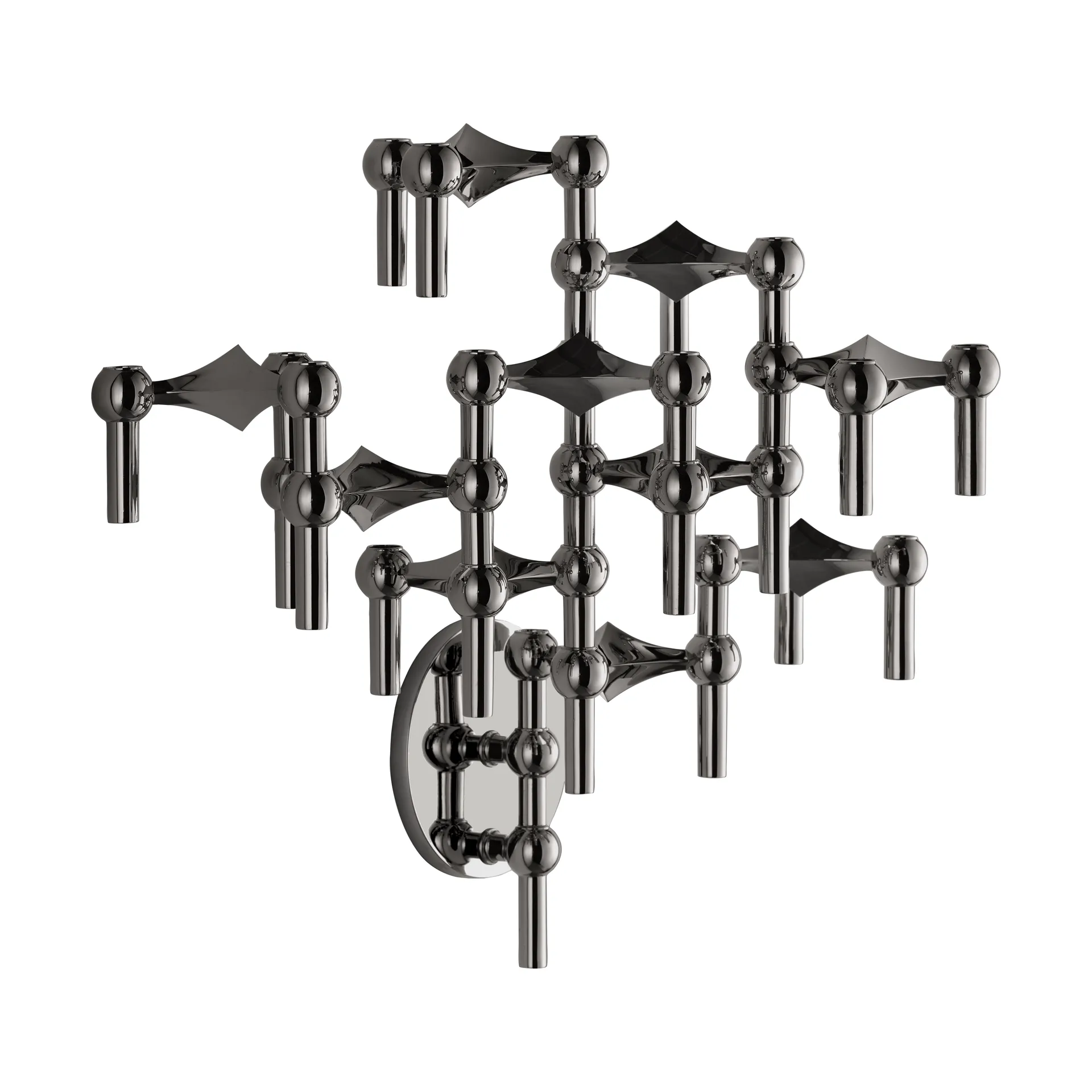 STOFF Nagel vegglysestake, Svart krom STOFF