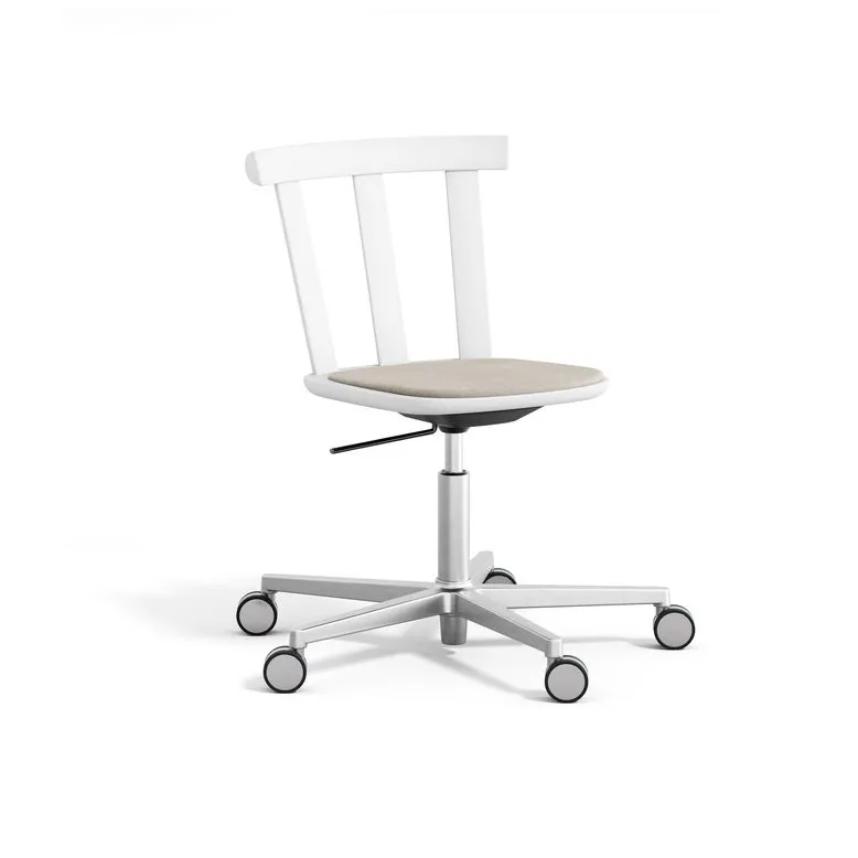 Alt stol snurrstativ kledd sete bjørk, Hallingdal 65-103 grå/beige-hvit 21 Stolab