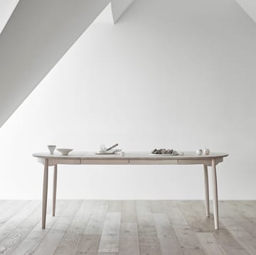 Carl spisebord delbart Ø 115 cm - Bjørk hvitoljet - Stolab