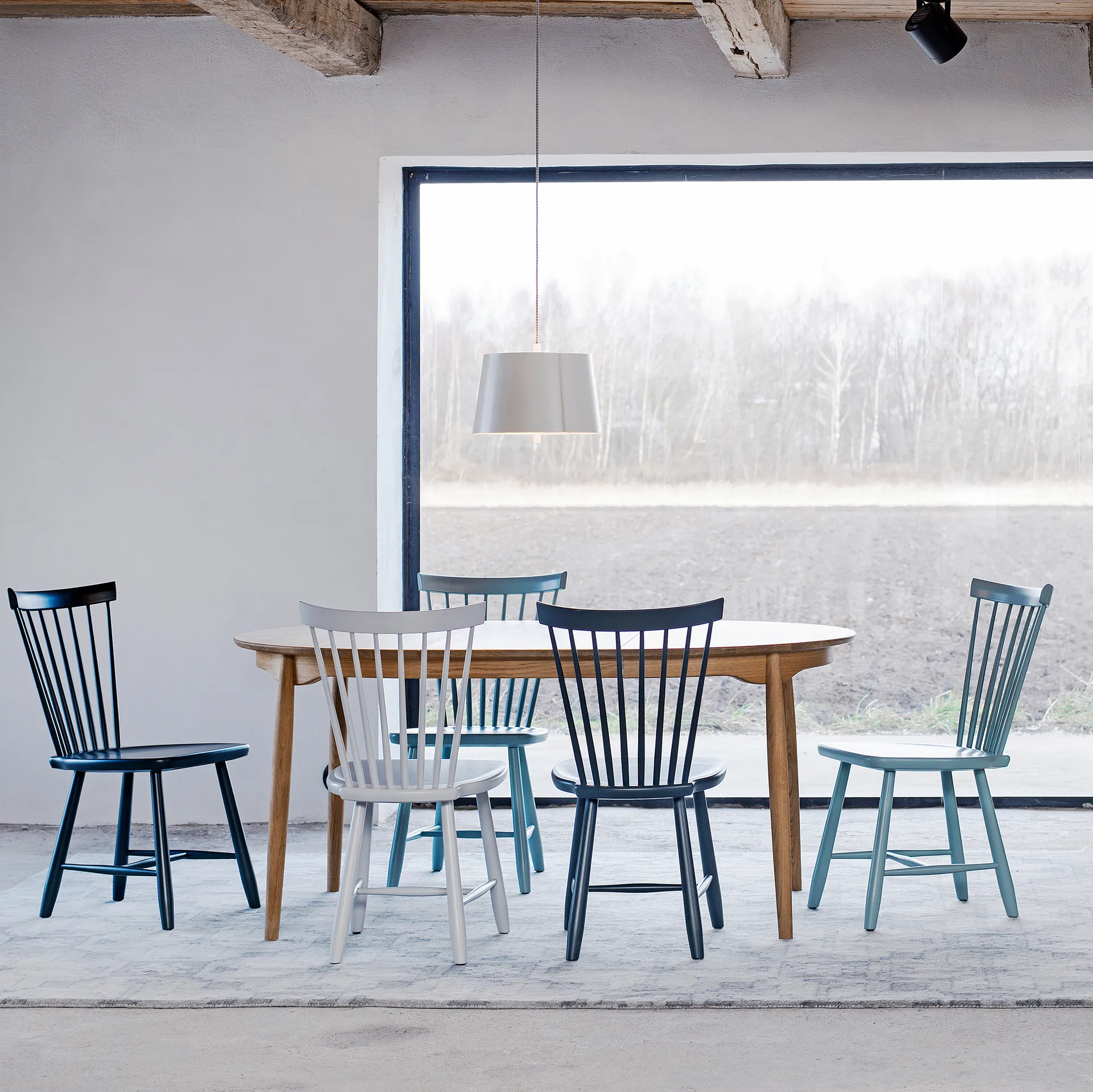 Carl spisebord delbart Ø 115 cm, Eik naturlig olje Stolab