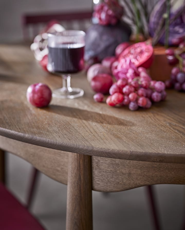 Carl spisebord delbart Ø 115 cm, Smoked oak Stolab