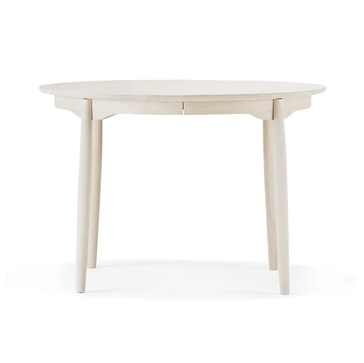 Carl spisebord delbart - Bjørk hvitolje, Ø115 cm - Stolab