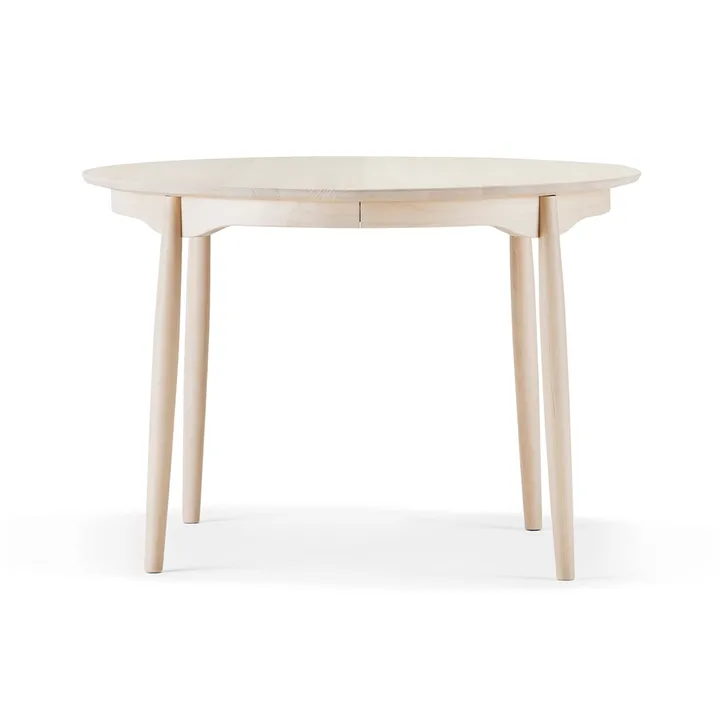 Carl spisebord delbart - Bjørk lys mattlakk, Ø115 cm - Stolab