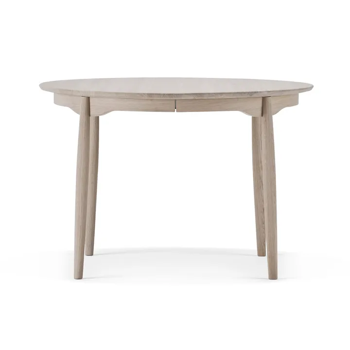 Carl spisebord delbart - Eik hvitolje, Ø115 cm - Stolab