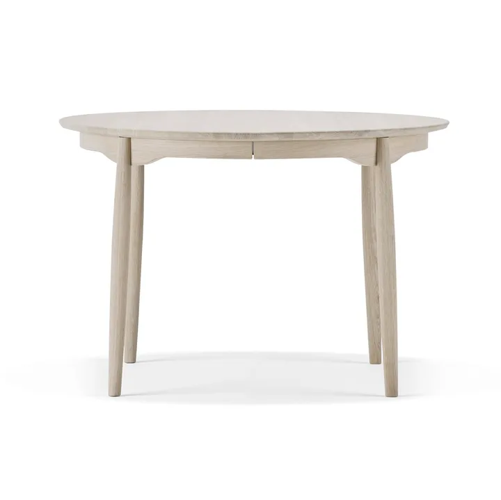 Carl spisebord delbart - Eik lys mattlakk, Ø115 cm - Stolab