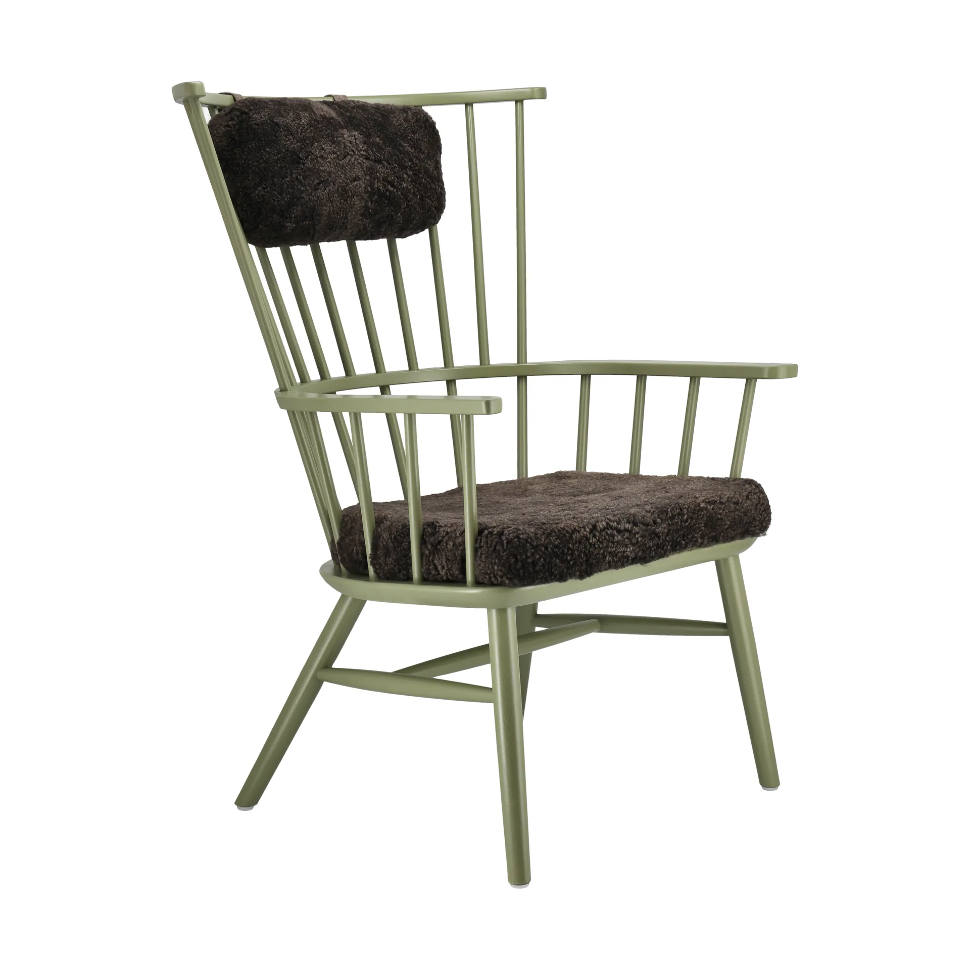 Henriette lenestol pute&nakkepute Olivengrønn-Espresso Stolab