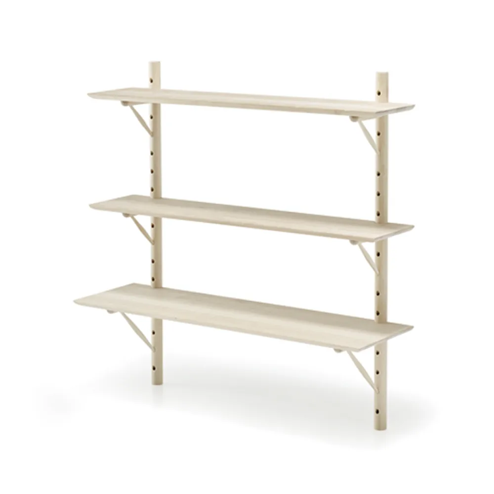 Ikon vegghylle, Bjørk hvitoljet, dyp 28 cm Stolab