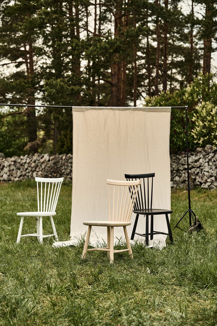 Lilla Åland stol bjørk, Svart Stolab