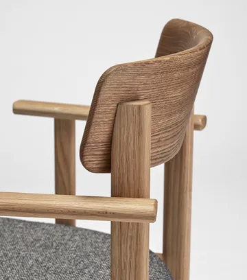 Pal armstol - Eik naturlig olje-Tornado V3576 - Stolab