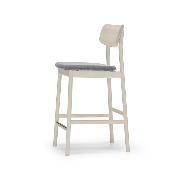 Prima Vista barstol, Stoff blues 9202 brun/beige-hvitoljet bjørkestativ Stolab