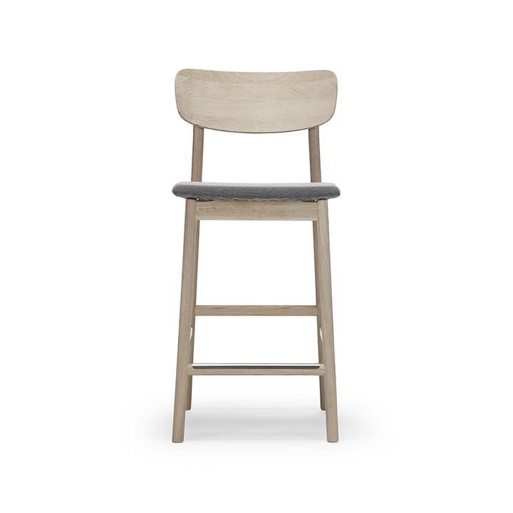 Prima Vista barstol, Stoff blues 9202 brun/beige-hvitoljet bjørkestativ Stolab