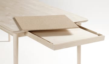 Prima Vista bord - Bjørk hvitoljet 120 x 90 cm hvitoljet + ilegg - Stolab
