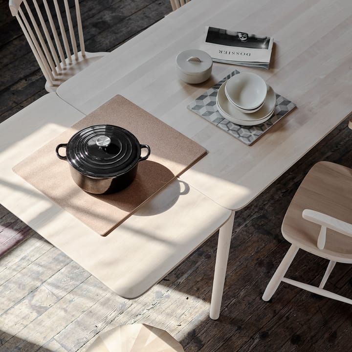 Prima Vista bord, Bjørk lys mattlakkert, 120 cm, ilegg Stolab