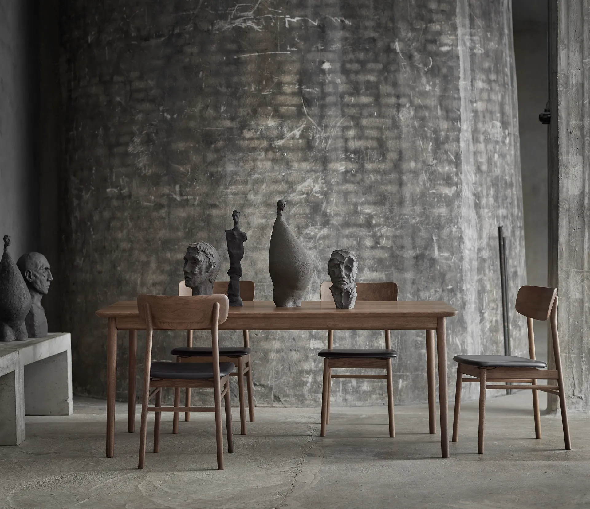 Prima Vista bord, Smoked oak 180 x 90 cm inkl. 1 ilegg Stolab