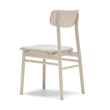 Prima Vista stol bjørk lys matt lakk - Tekstil Atto Driftwood V3576/01 grå - Stolab