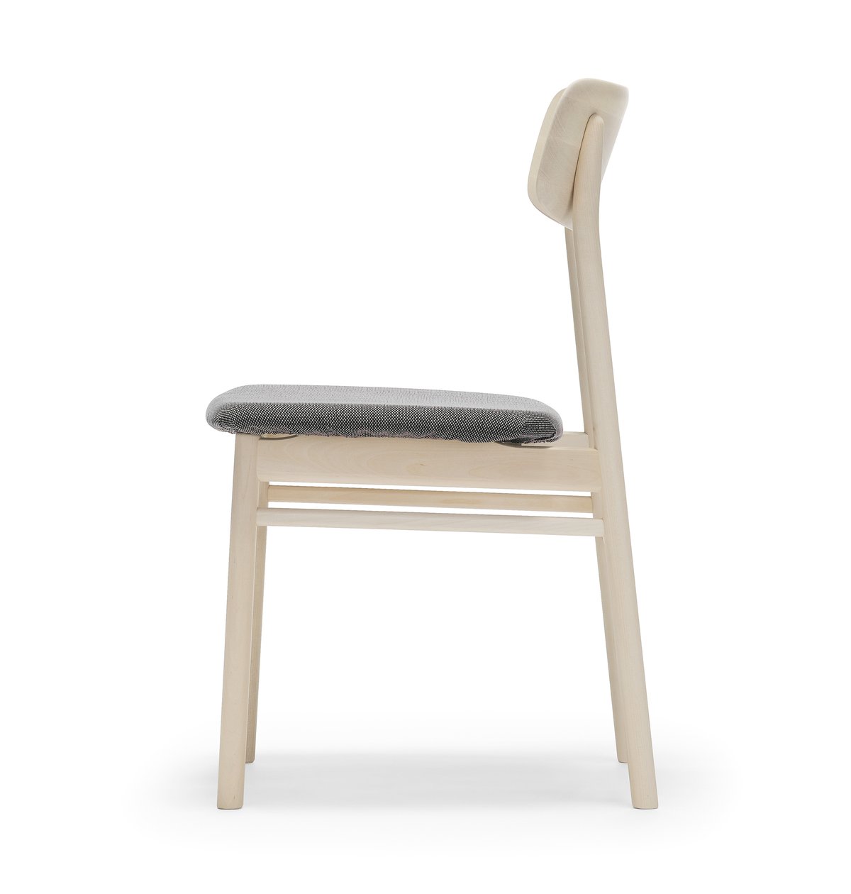 Stolab Prima Vista stol bjørk lys matt lakk Tekstil blues 9202 brun-beige