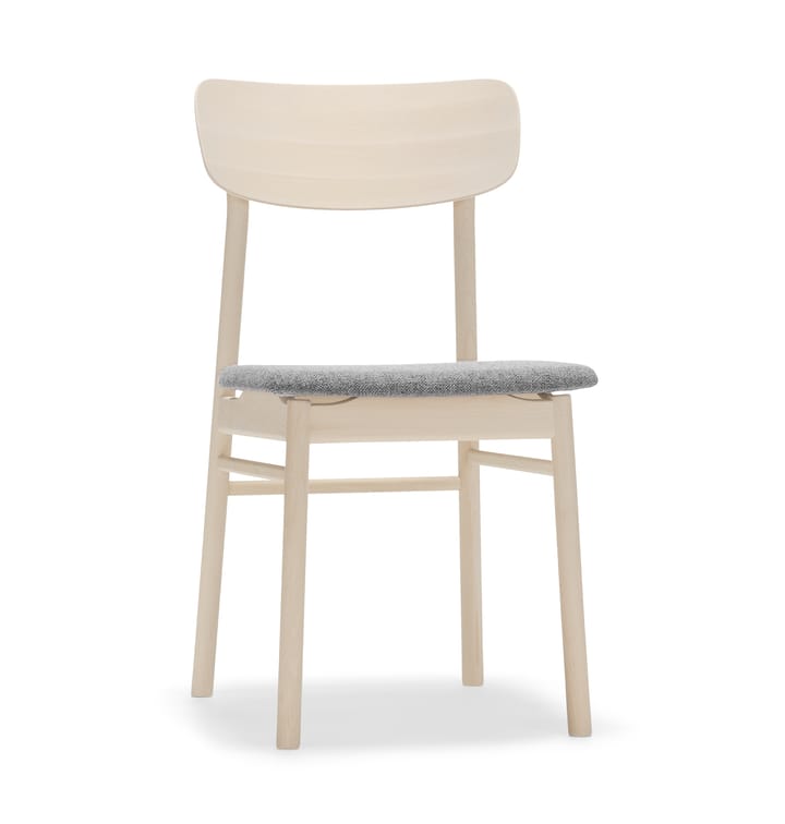 Prima Vista stol bjørk lys matt lakk - Tekstil hallingdal 65-130 grå - Stolab