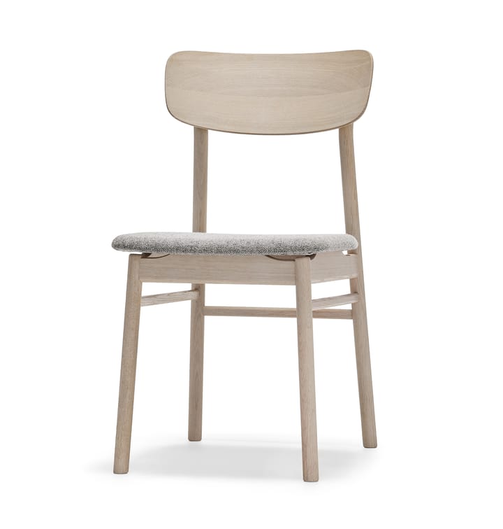 Prima Vista stol lys mattlakkert eik - Tekstil hallingdal 65-130 grå - Stolab