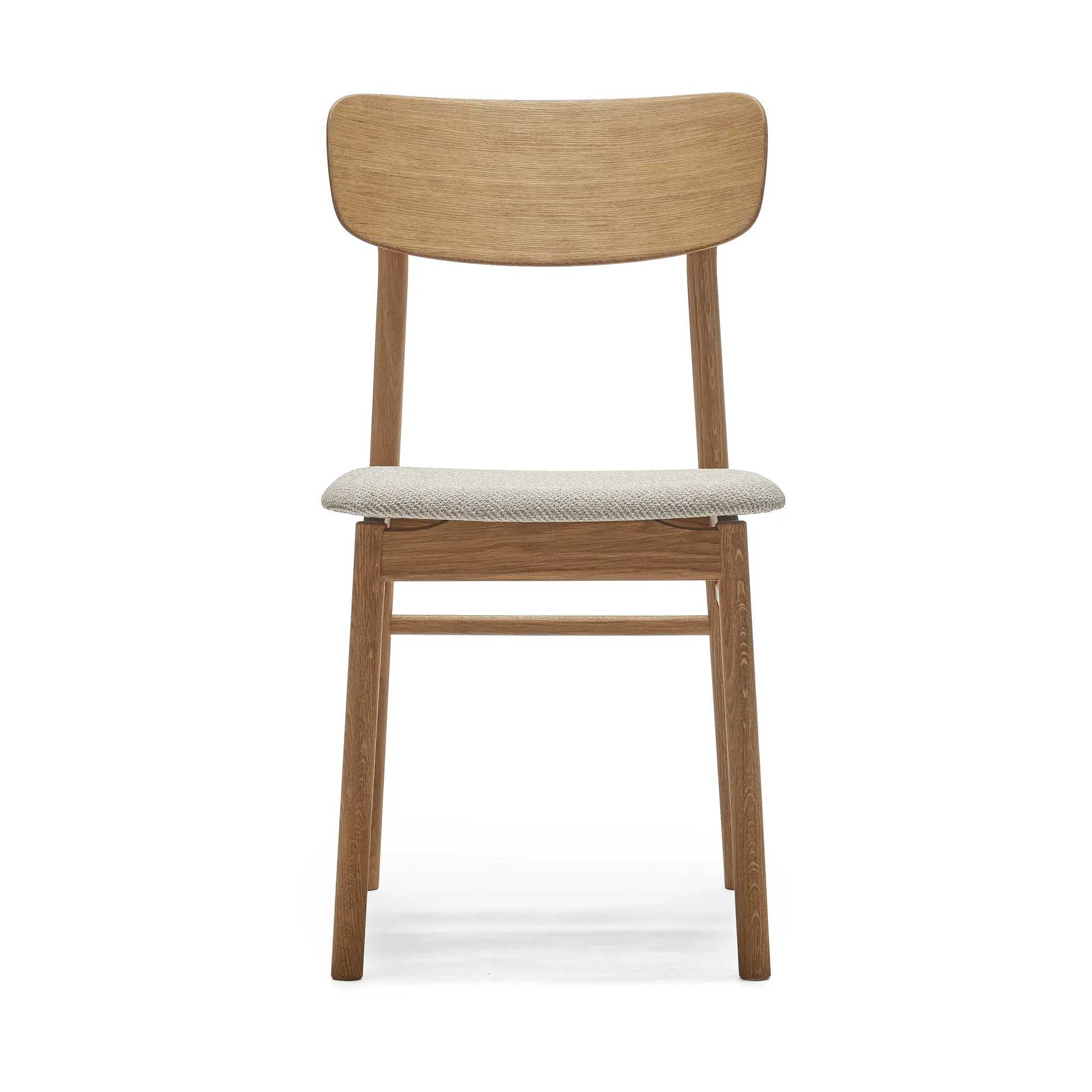 Prima Vista stol oljet eik, Tekstil Atto Driftwood V3576/01 grå Stolab
