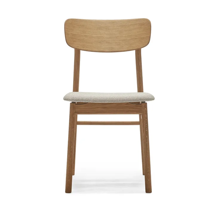 Prima Vista stol oljet eik - Tekstil Atto Driftwood V3576/01 grå - Stolab