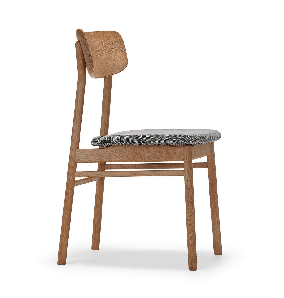 Stolab Prima Vista stol oljet eik Tekstil blues 9202 brun-beige