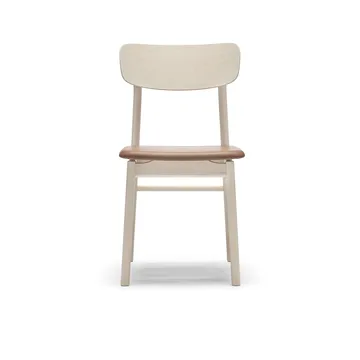 Prima Vista stol - Skinn Elmosoft 43807 cognac-bjørk lys mattlakkert - Stolab