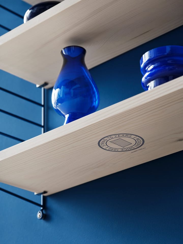 String 1949-2024 hylle Limited Edition 60x60x20 cm, Blue/white oiled pine String