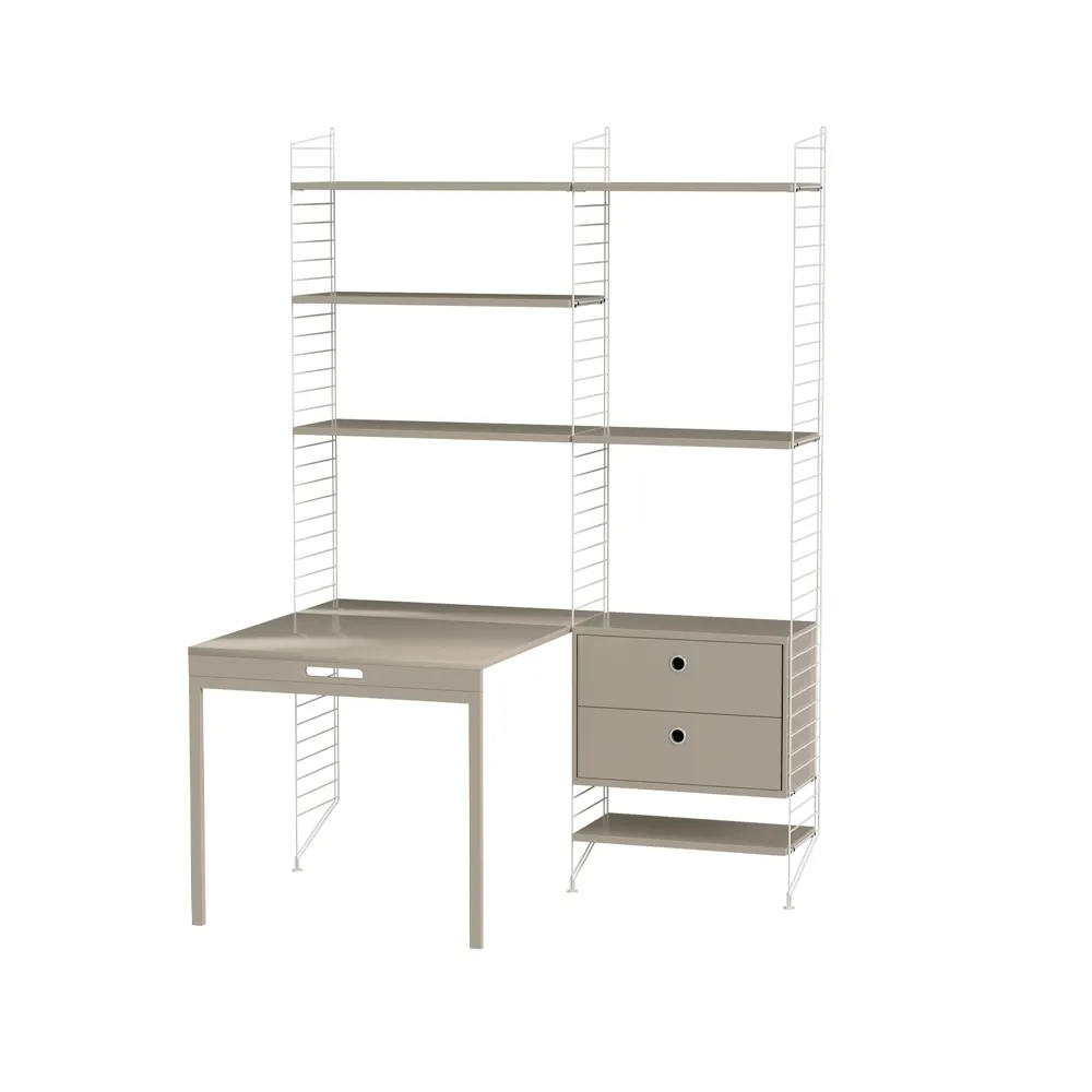 String barnerom beige & hvit - Kombinasjon E,  String