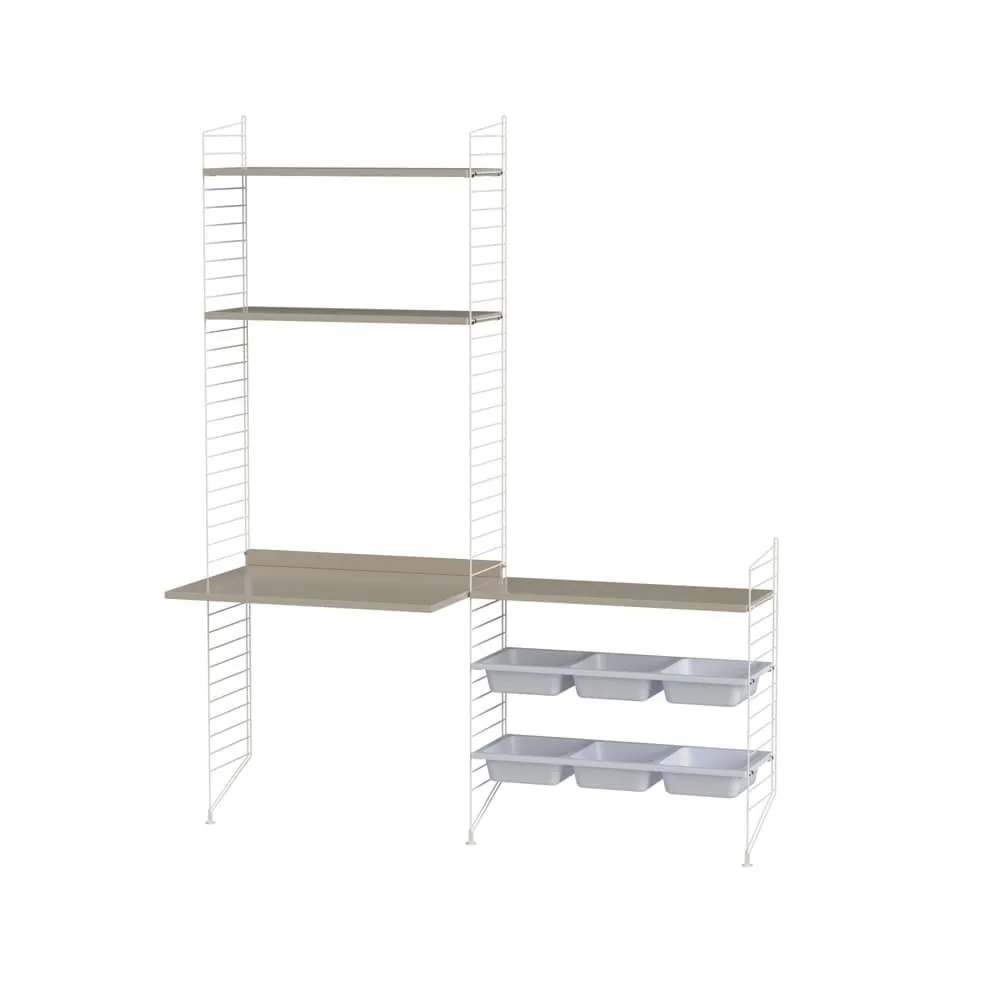 String barnerom beige & hvit - Kombinasjon E String