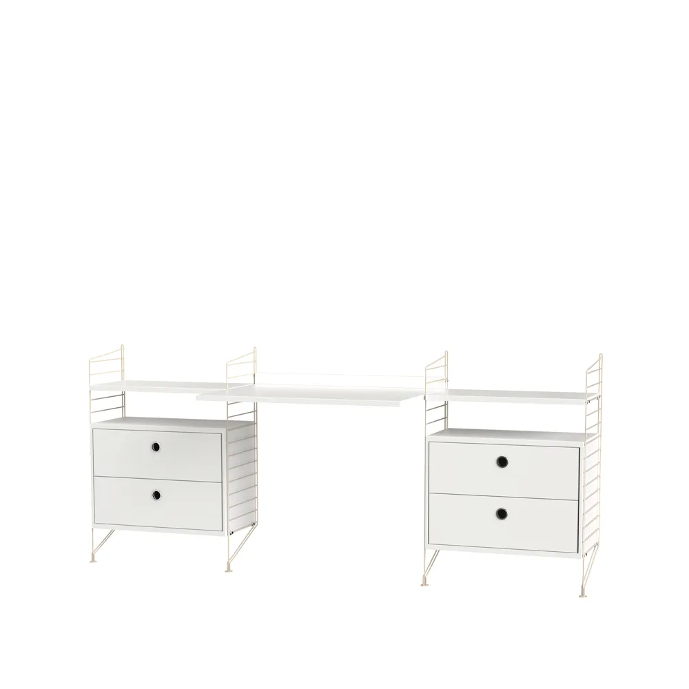 String barnerom hvit & beige - Kombinasjon C String