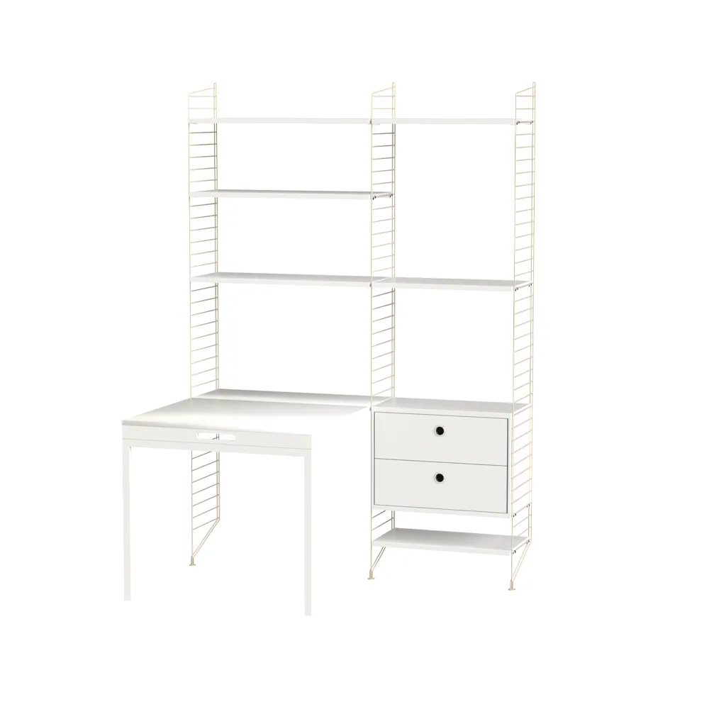String barnerom hvit & beige - Kombinasjon E,  String