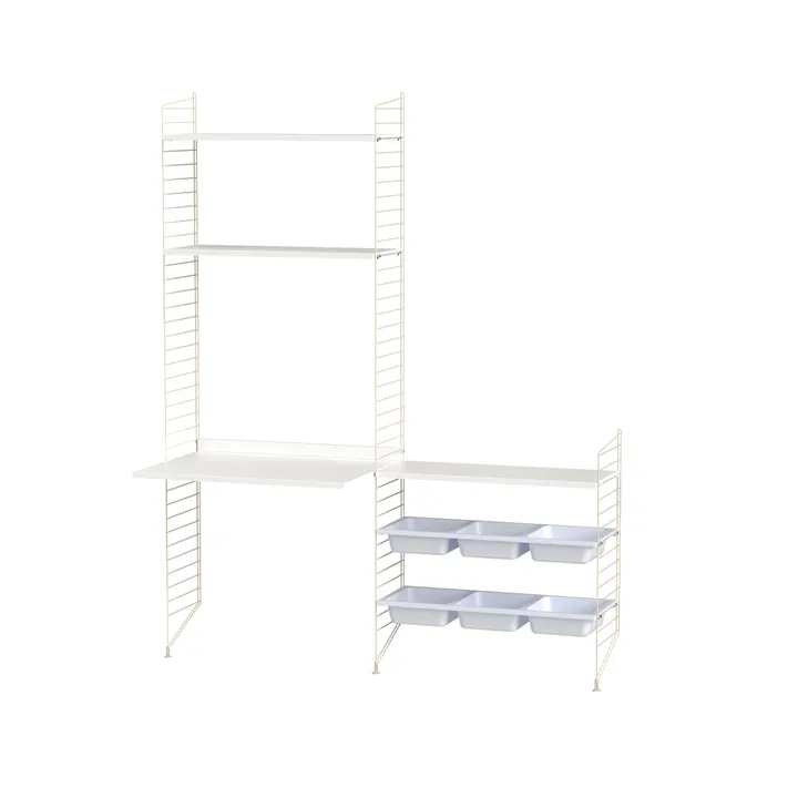 String barnerom hvit & beige - Kombinasjon E - String