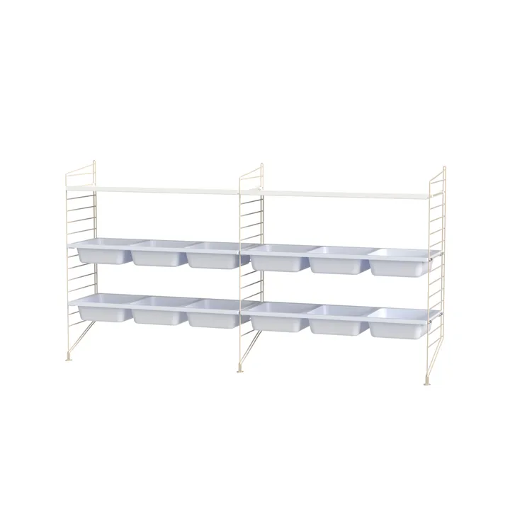 String barnerom hvit & beige - Kombinasjon F - String