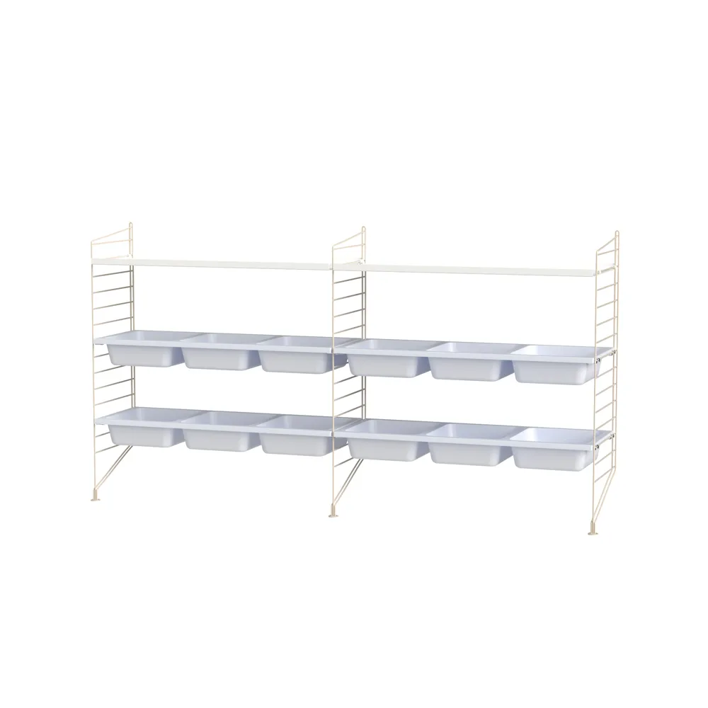 String barnerom hvit & beige - Kombinasjon F String