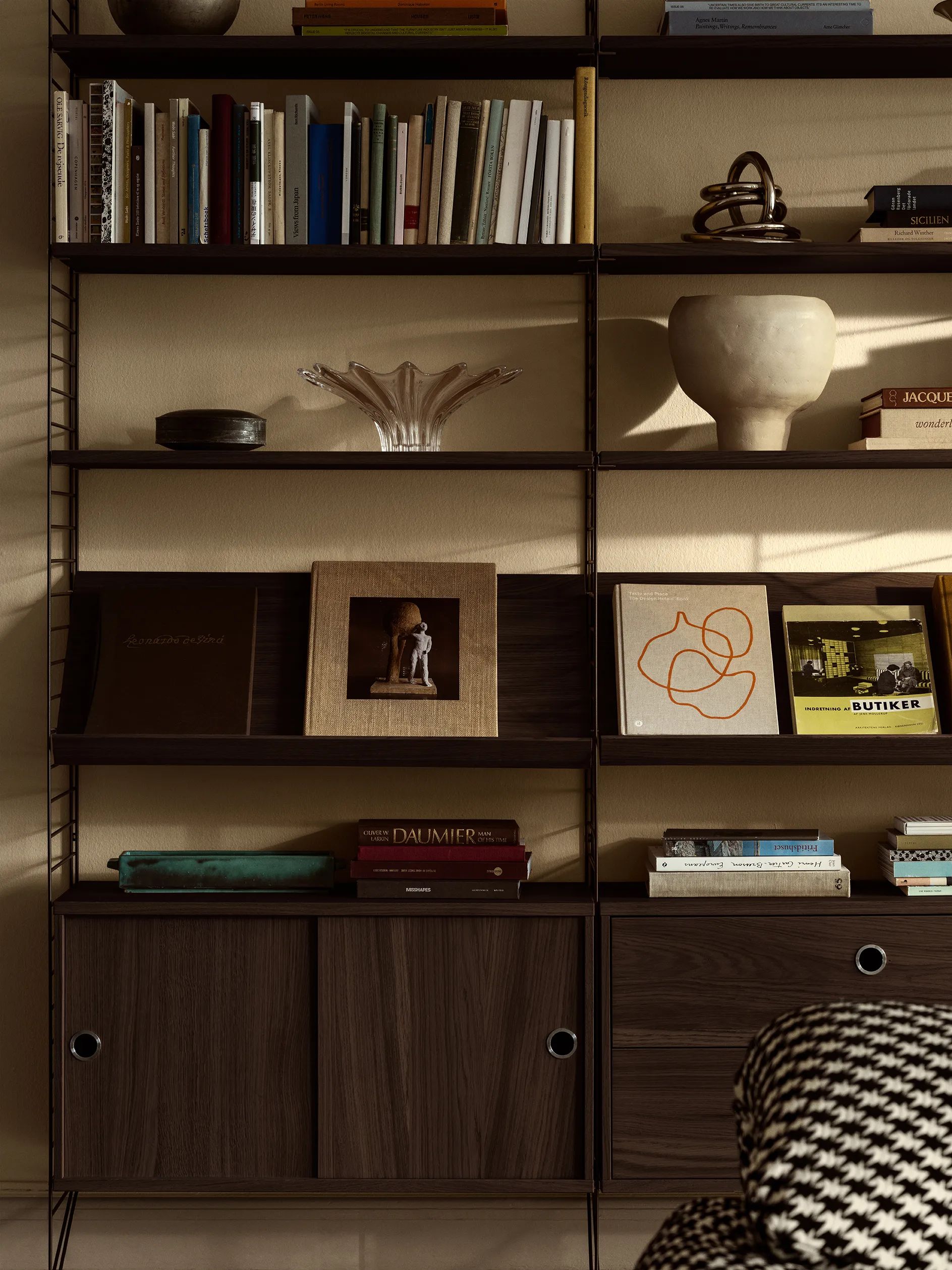 String glassholder 2-pakning, Mørkebrun, 30 cm String