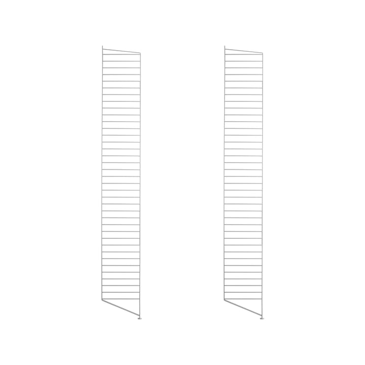 String gulvgavl, grå, 200x30 cm, 2-pk String