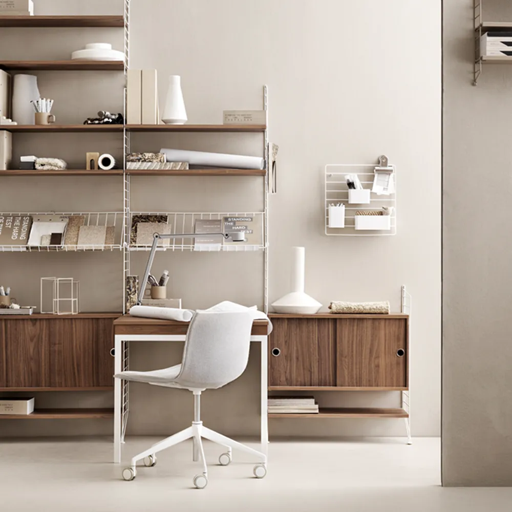 String gulvgavl, hvit, 200x30 cm, 2-pk String