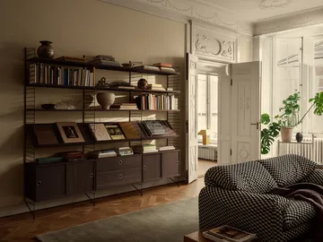 String gulvgavl - Mørkebrun, 115x30 cm, 1-pakning - String