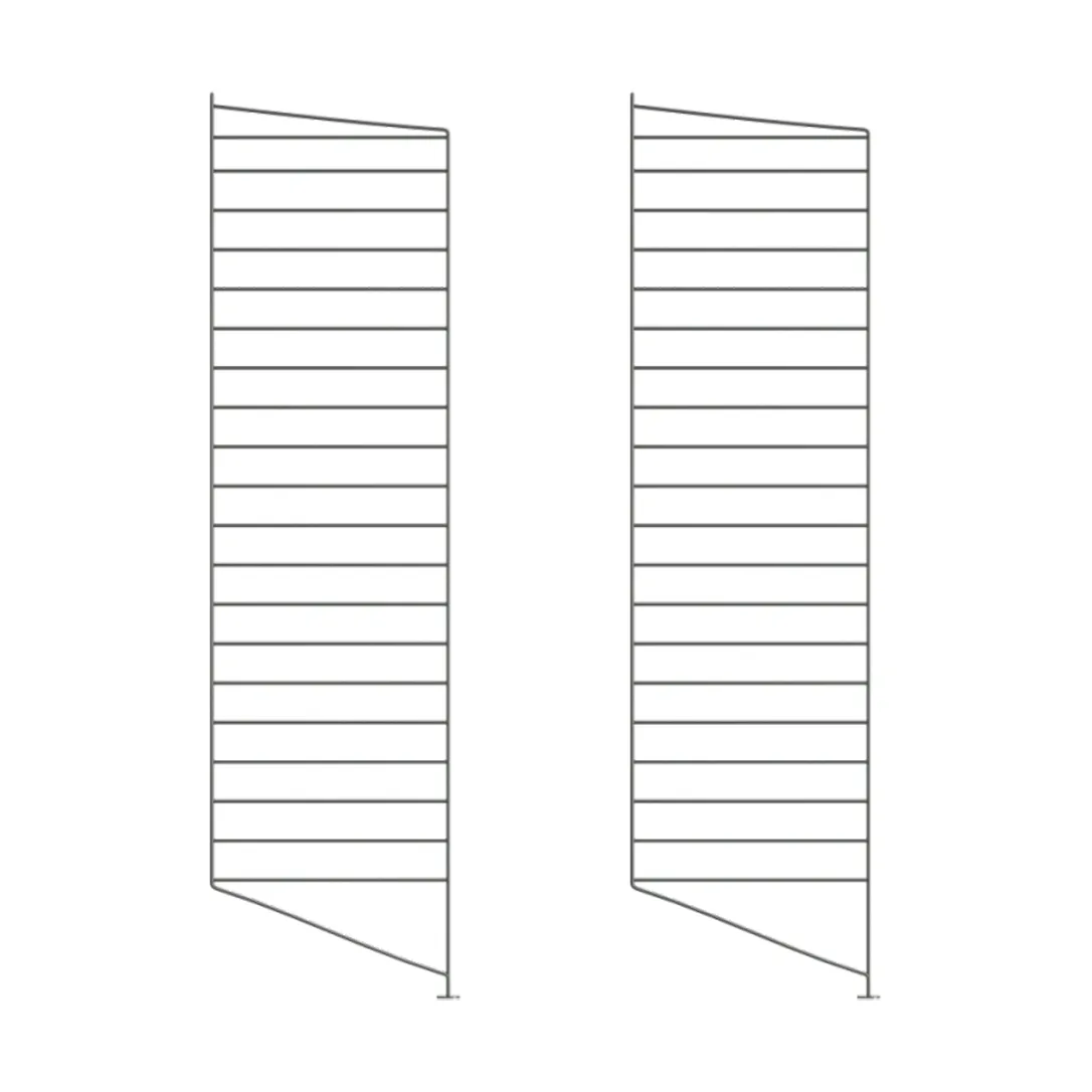 String gulvgavl, Mørkegrå, 115x30 cm, 2-pakn. String