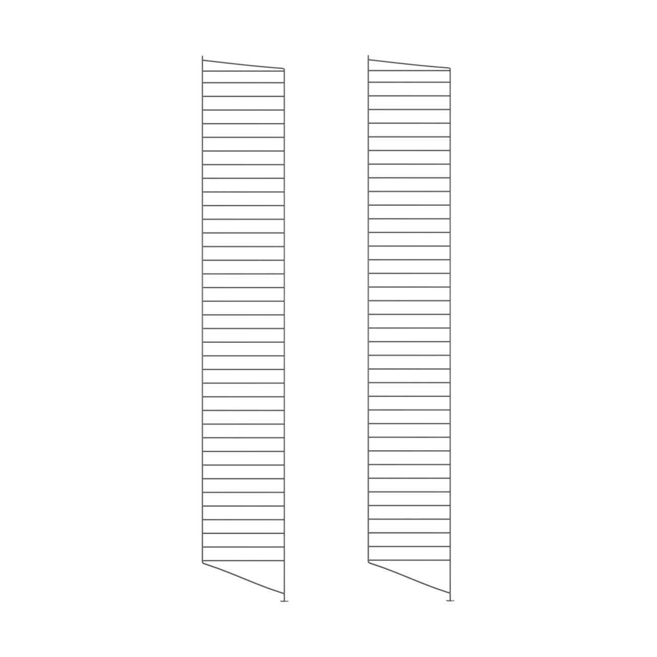 String gulvgavl, Mørkegrå, 200x30 cm, 2-pakn. String