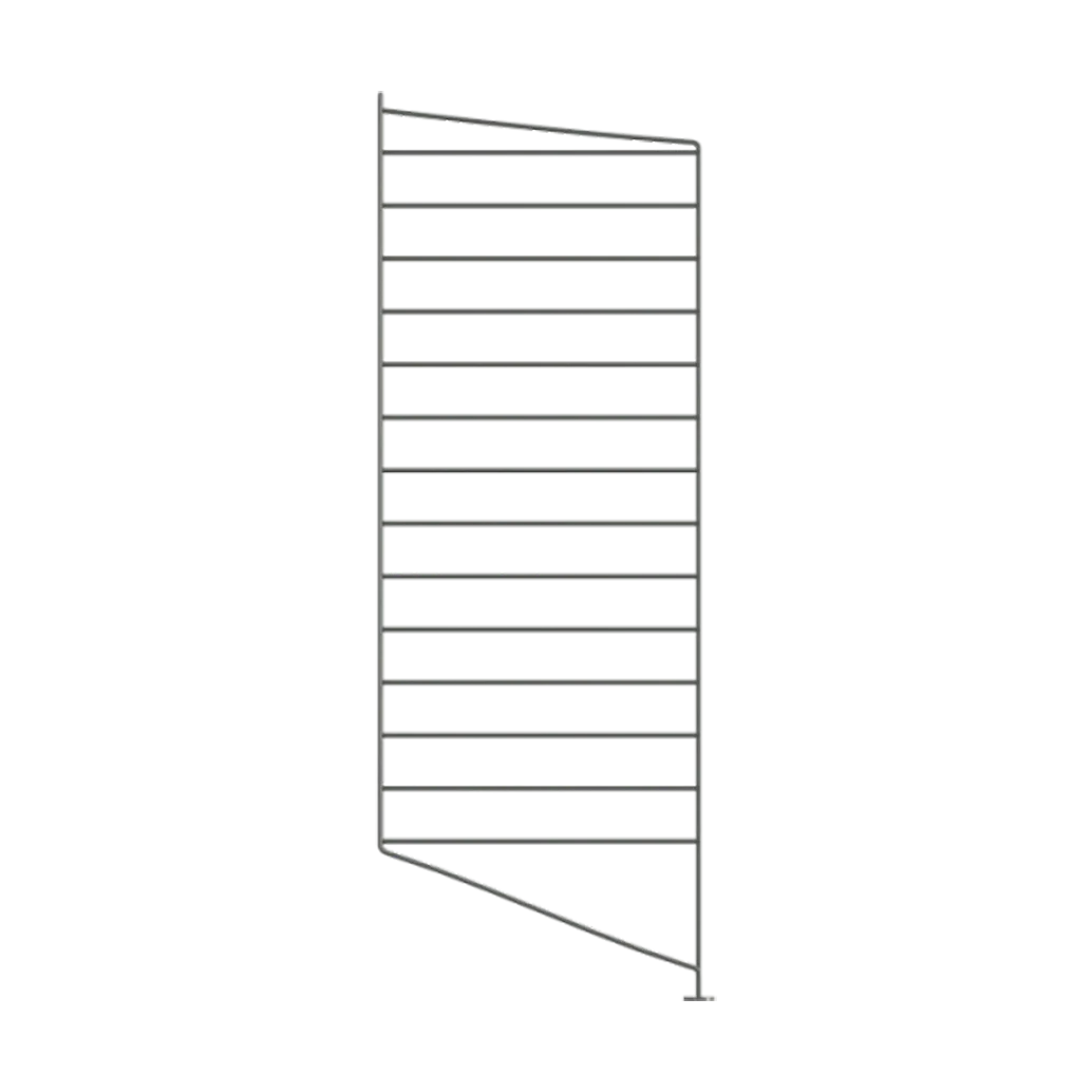 String gulvgavl, Mørkegrå, 85x30 cm, 1-pakn. String