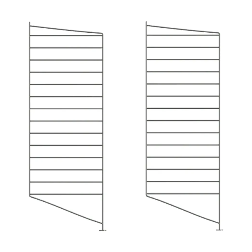 String gulvgavl, Mørkegrå, 85x30 cm, 2-pakn. String