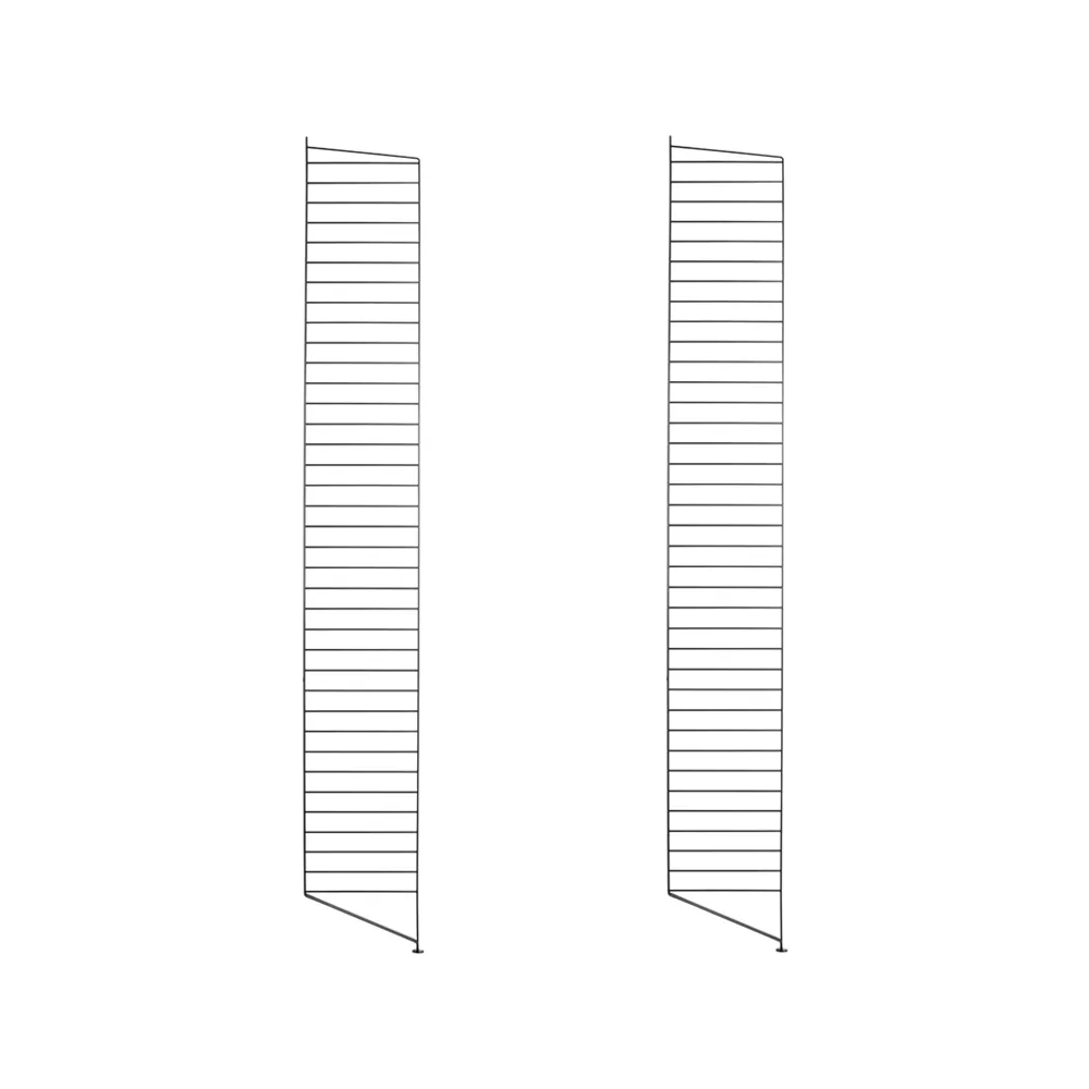 String gulvgavl, svart, 200x30 cm, 2-pk String