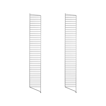 String gulvgavl - svart, 200x30 cm, 2-pk - String